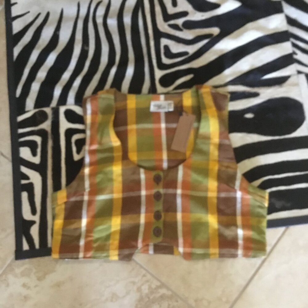 The Hippie Shake plaid Vest size 22 UK (18 US) $149